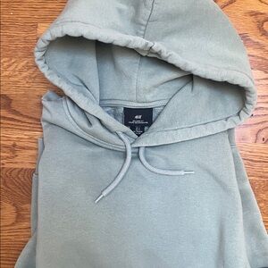 H&M Light Green Pullover Hoodie